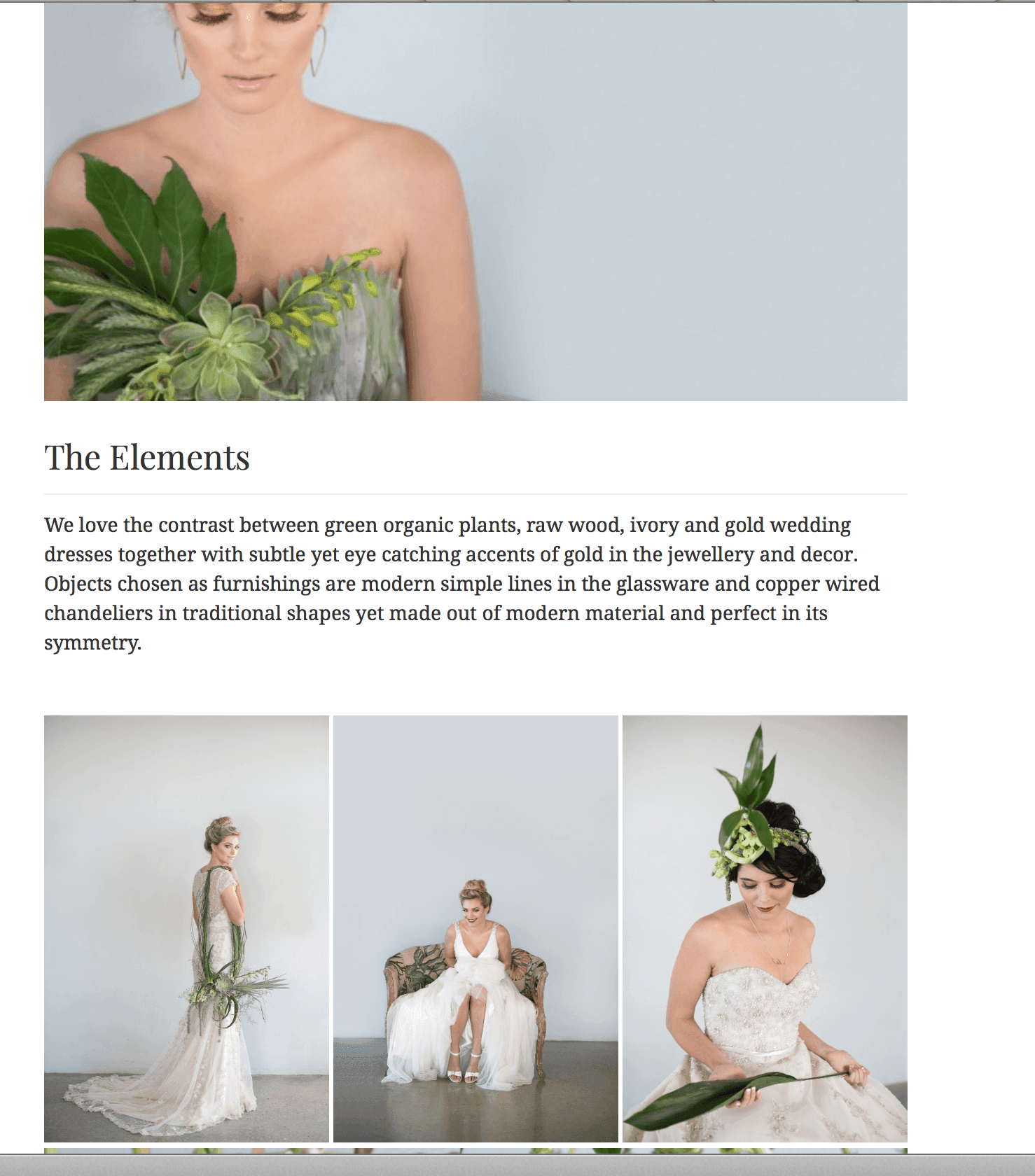 Botanical-themed wedding editorial with greenery — bridal editorial photography in Cape Town