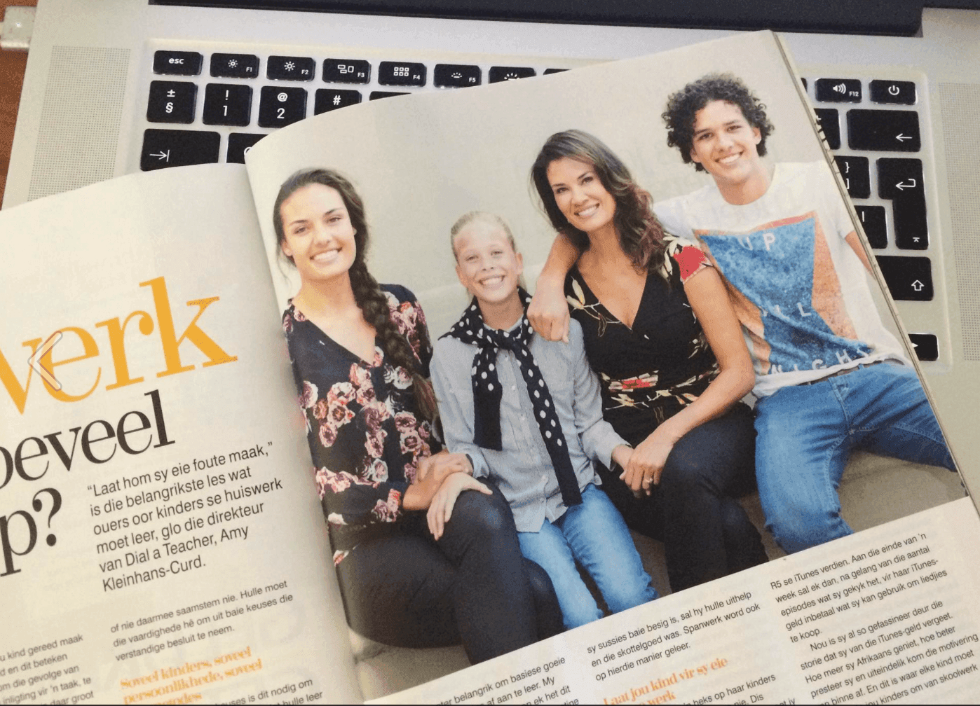 Family portrait editorial — Family Magazine feature, editorial photography in Cape Town