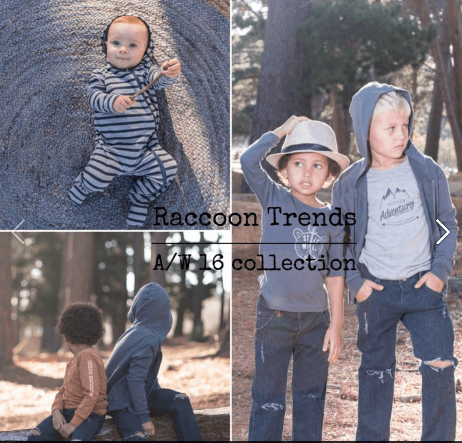 Raccoon Trends kids clothing autumn/winter campaign — editorial photography in Cape Town