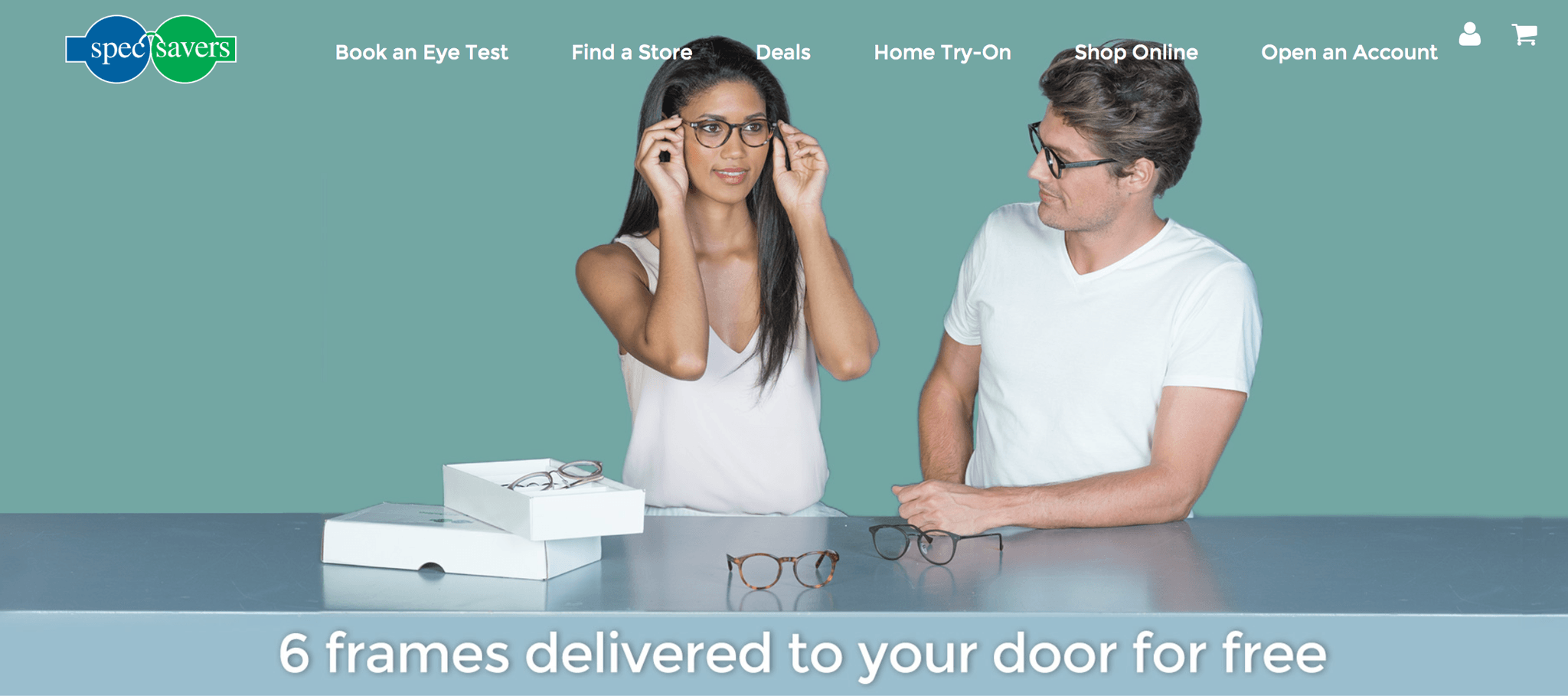 Couple trying on glasses frames — Spec-Savers commercial eyewear campaign, editorial photography in Cape Town